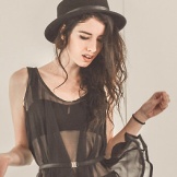 Elle-May Leckenby layers hers under our black Peplum top